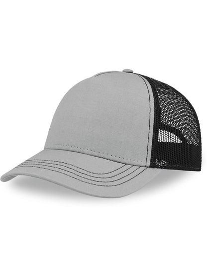 Rapper Canvas S Recycled 5 Panel Trucker | ACRACS — Grey/Black extra [ABS-COLOUR:ACRACS:GRNR]