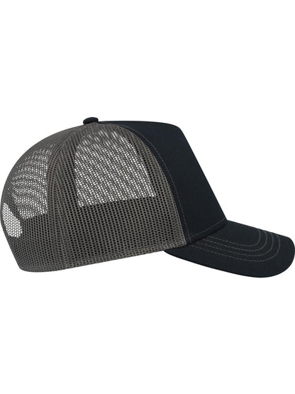 Rapper Canvas S Recycled 5 Panel Trucker | ACRACS — Navy/Dark Grey extra [ABS-COLOUR:ACRACS:NGRS]