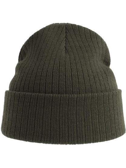 Rio Recycled 3x1 Rib Cuffed Beanie — Olive [ABS-COLOUR:ACRIOB:OL]