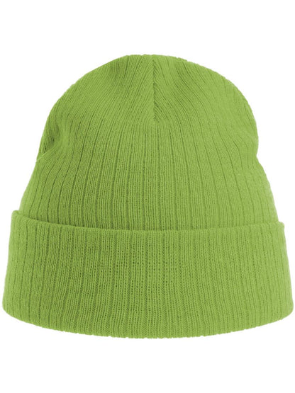 Rio Recycled 3x1 Rib Cuffed Beanie — Acid Green [ABS-COLOUR:ACRIOB:VEAC]