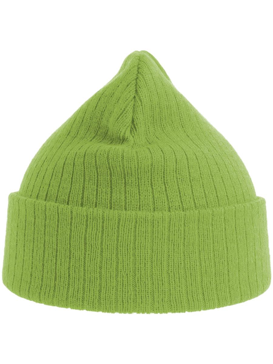 Rio Recycled 3x1 Rib Cuffed Beanie | ACRIOB — Acid Green extra [ABS-COLOUR:ACRIOB:VEAC]