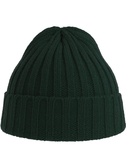 Shore Recycled Chunky Cuffed Beanie — Bottle Green [ABS-COLOUR:ACSHOB:VEBO]