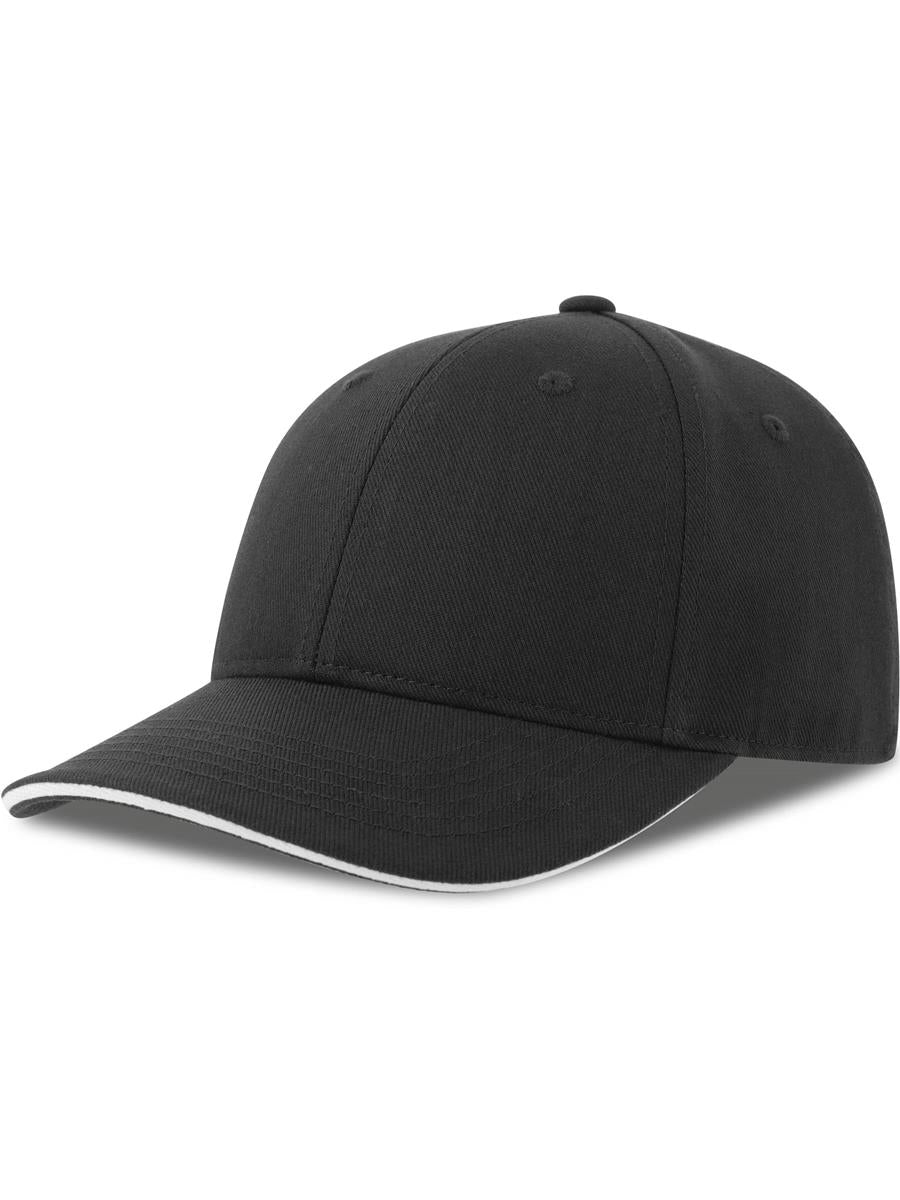 Liberty Sandwich Sustainable 6 Panel Cap — Black/White [ABS-COLOUR:ACLISS:NRBI]