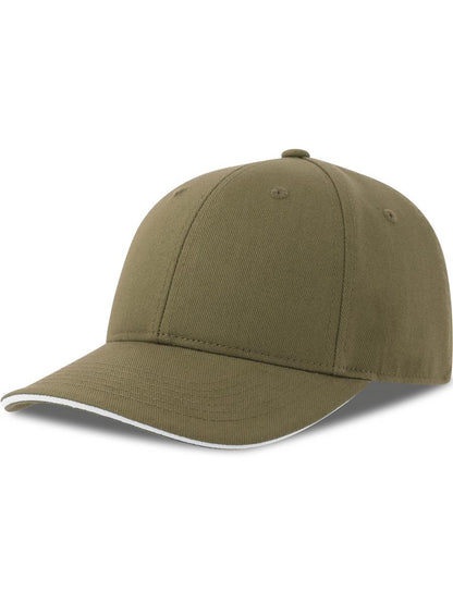 Liberty Sandwich Sustainable 6 Panel Cap — Olive/White [ABS-COLOUR:ACLISS:OLBI]