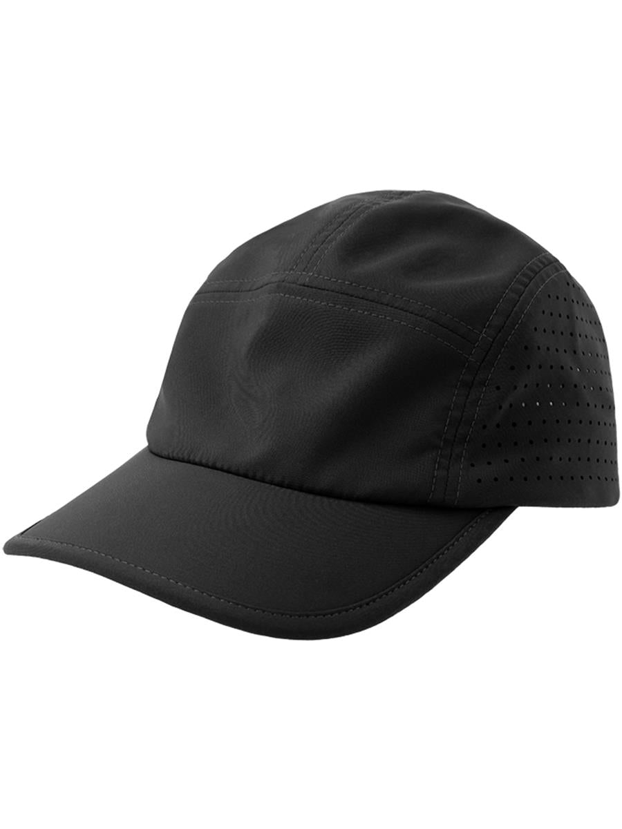Maui Recycled Laser Performance Technical Running Cap — Black [ABS-COLOUR:ACMAUI:NR]