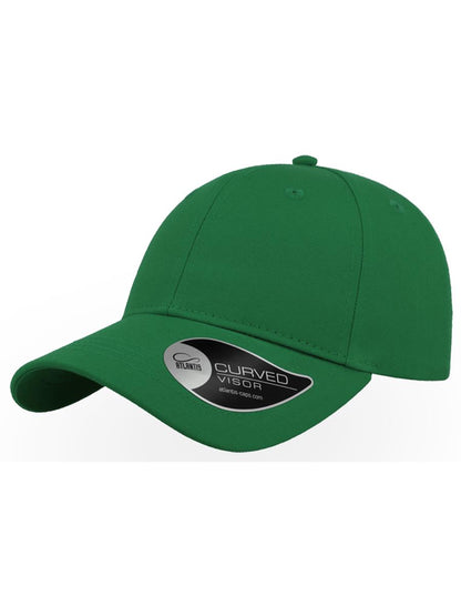 Hit S Twill Curved Visor 6 Panel Sustainable Structured Cap — Green [ABS-COLOUR:ACHITS:VE]