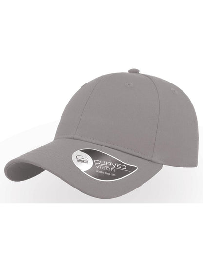 Hit S Twill Curved Visor 6 Panel Sustainable Structured Cap — Light Grey [ABS-COLOUR:ACHITS:GRCH]