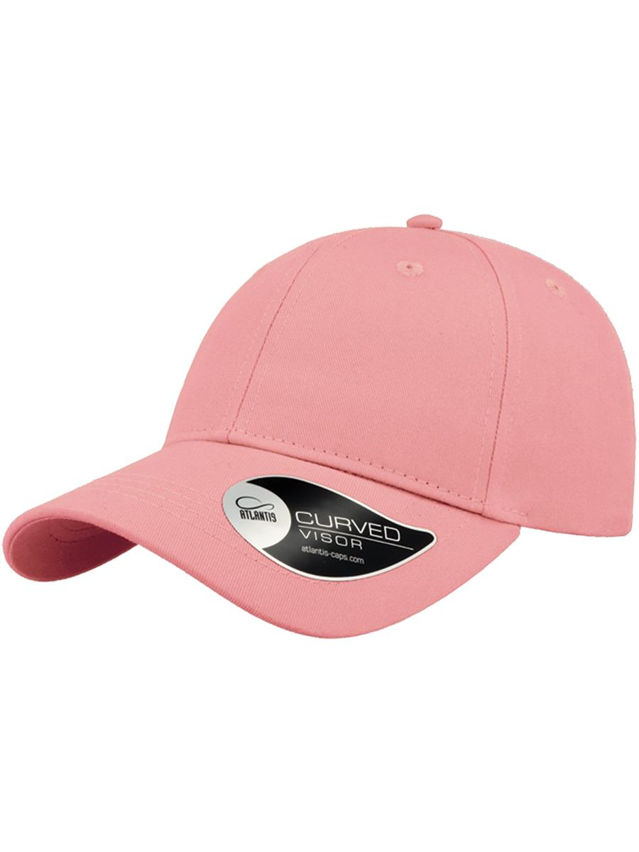 Hit S Twill Curved Visor 6 Panel Sustainable Structured Cap — Pink [ABS-COLOUR:ACHITS:RS]
