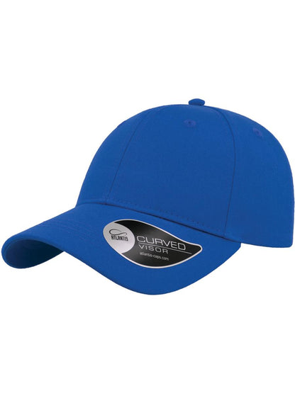Hit S Twill Curved Visor 6 Panel Sustainable Structured Cap — Royal [ABS-COLOUR:ACHITS:RY]