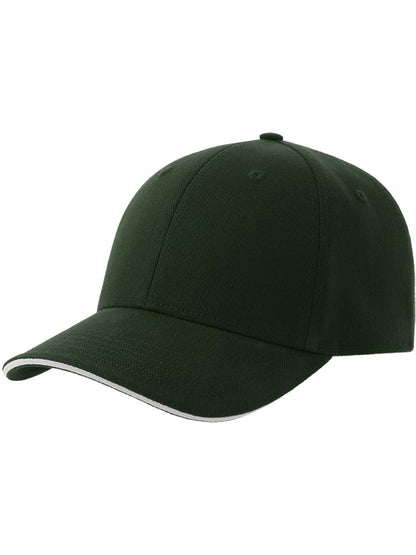 Liberty Sandwich Sustainable 6 Panel Cap — Bottle Green/White [ABS-COLOUR:ACLISS:VBBI]