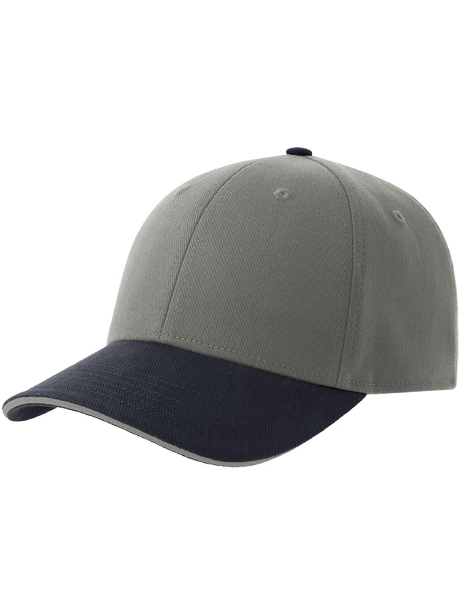 Liberty Sandwich Sustainable 6 Panel Cap — Grey/Navy [ABS-COLOUR:ACLISS:GRNV]