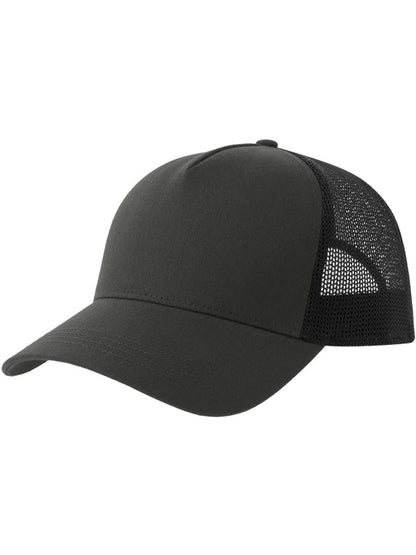 Rapper Cotton S 5 Panel Sustainable Trucker Cap — Dk Grey/Black [ABS-COLOUR:ACRPCT:GSNR]