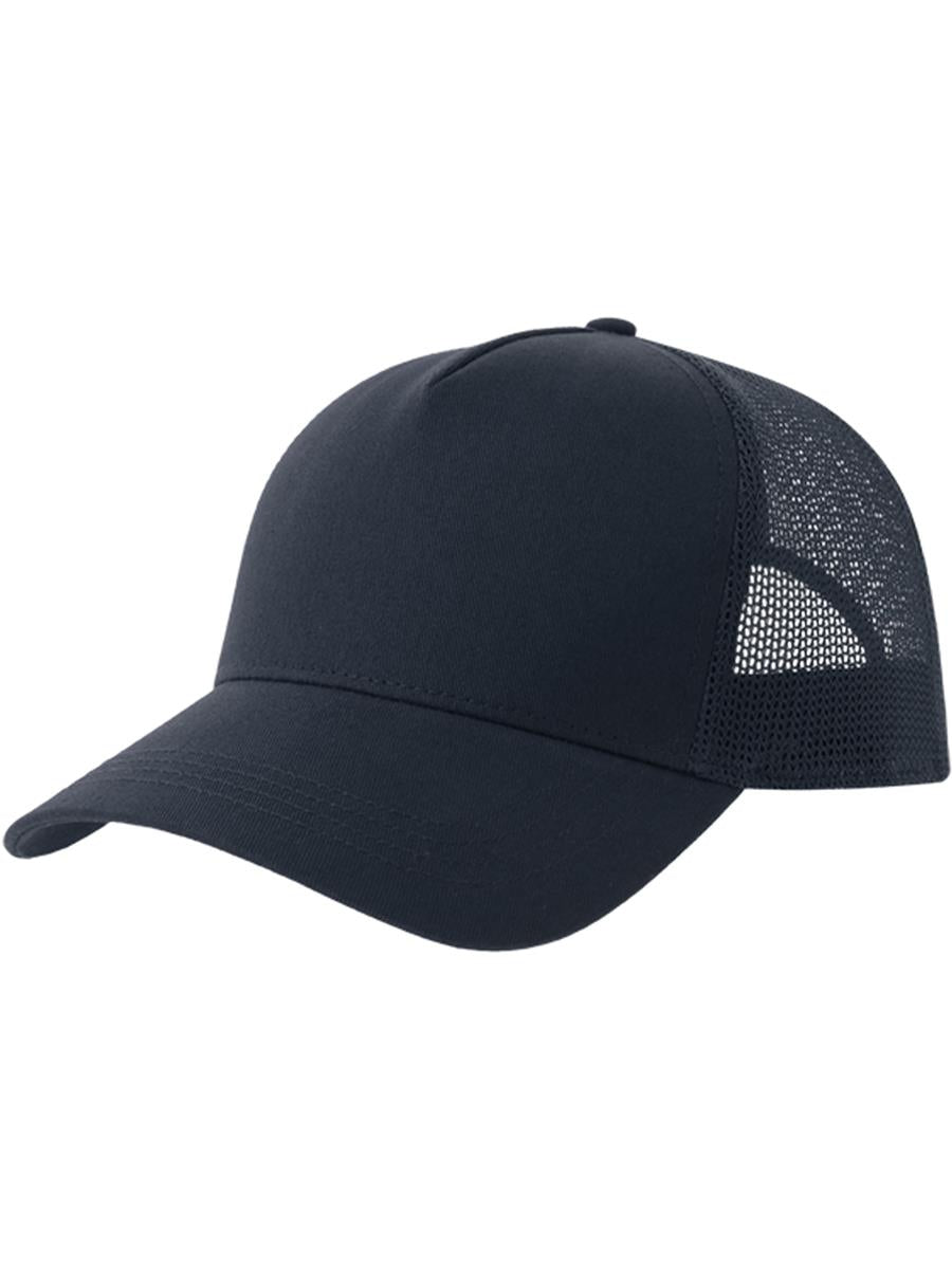 Rapper Cotton S 5 Panel Sustainable Trucker Cap — Navy/Navy [ABS-COLOUR:ACRPCT:NVNV]