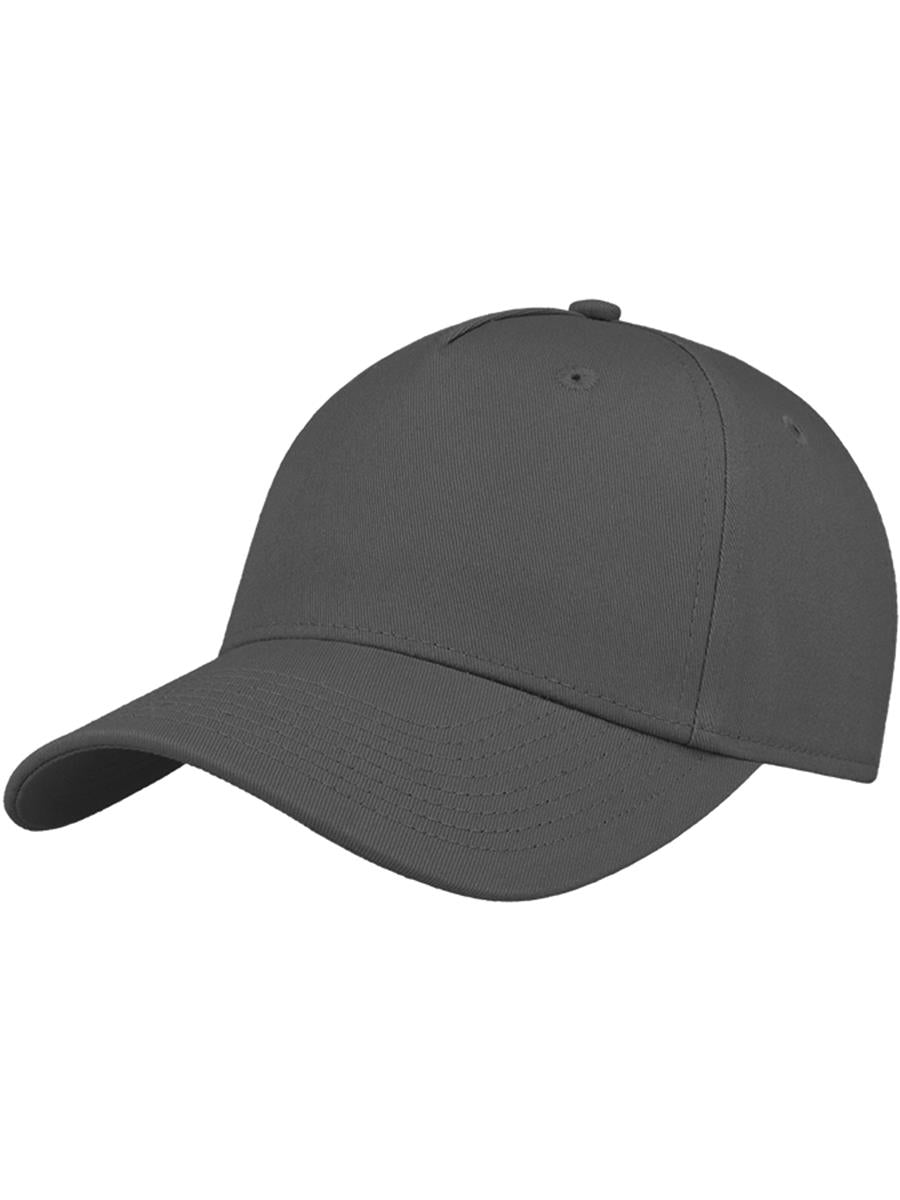 Shot S Curved Visor 5 Panel Sustainable Structured Cap — Dark Grey [ABS-COLOUR:ACSHTS:GRSC]