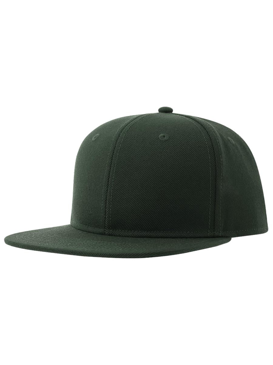 Snap Back Flat Visor 6 Panel Sustainable Cap — Bottle Green [ABS-COLOUR:ACSNAS:VEBO]