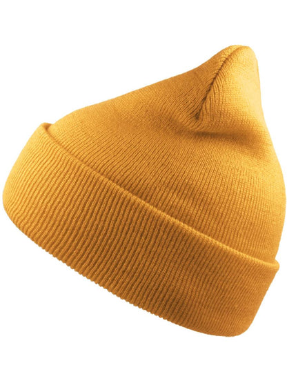 Wind S Recycled Beanie Double Skin Cuffed — Gold Yellow [ABS-COLOUR:ACWINS:GO]