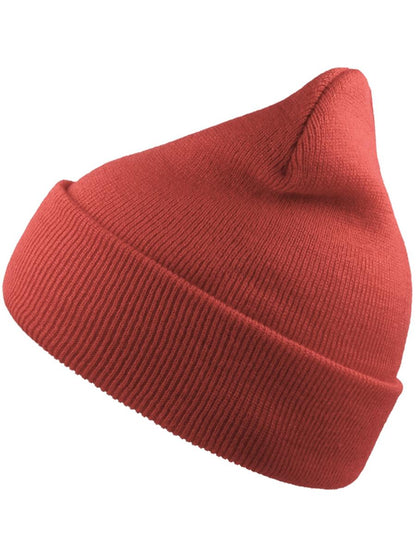 Wind S Recycled Beanie Double Skin Cuffed — Off Red [ABS-COLOUR:ACWINS:MT]