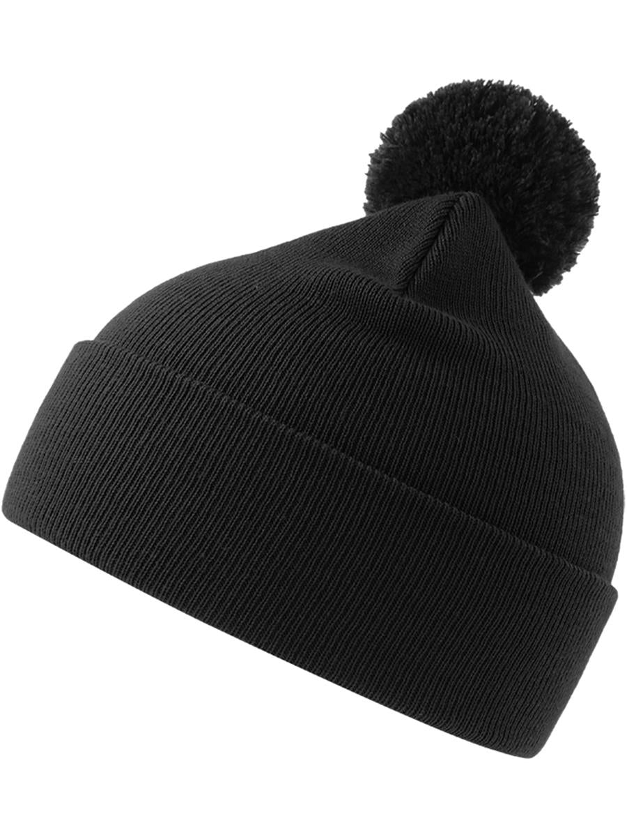 Wind S Pompom Recycled Beanie Double Skin Cuffed