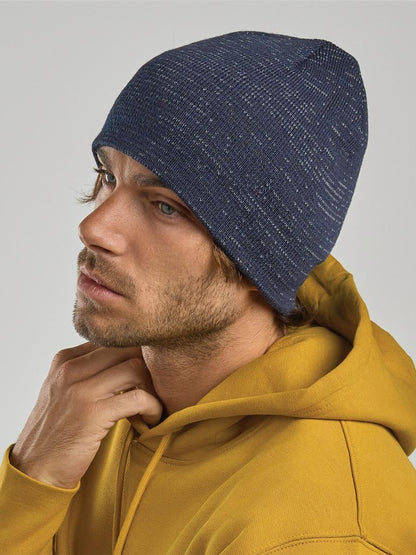Shine Recycled Short Beanie With Reflex Thread