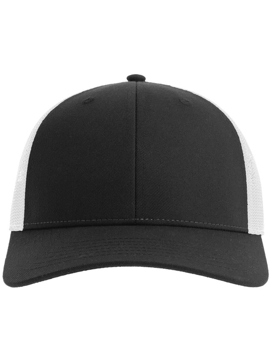 Bryce Recycled Trucker 6 Panel Cap — Black/White [ABS-COLOUR:ACBRYC:NRBI]
