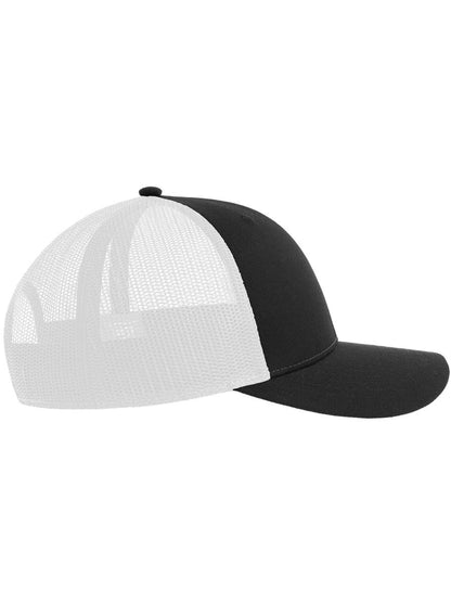 Bryce Recycled Trucker 6 Panel Cap | ACBRYC — Black/White extra [ABS-COLOUR:ACBRYC:NRBI]