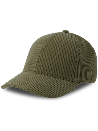 Cordy S Recycled Corduroy Cap — Olive [ABS-COLOUR:ACCORS:OL]