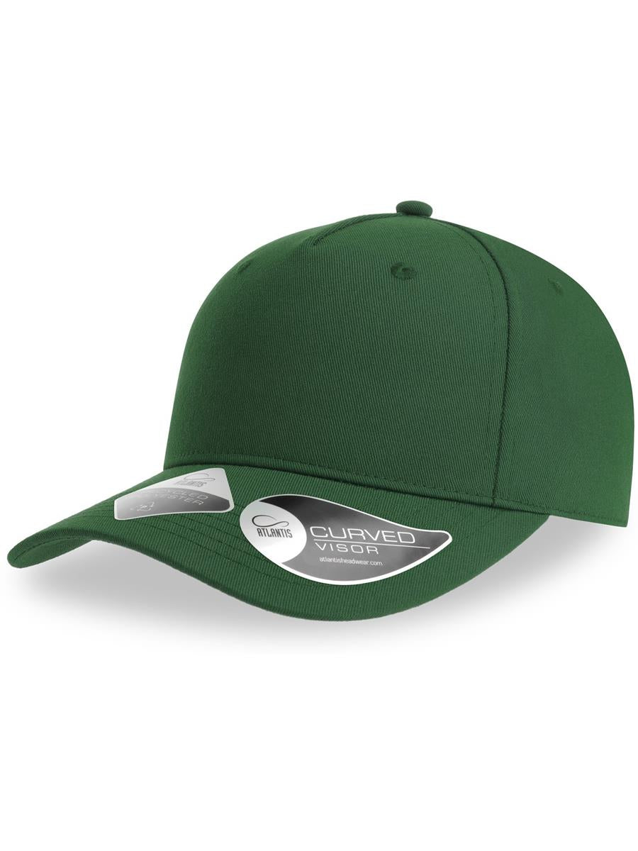 Fiji Recycled Polyester 5 Panel Cap | ACFIJC — Bottle Green front [ABS-COLOUR:ACFIJC:VEBO]