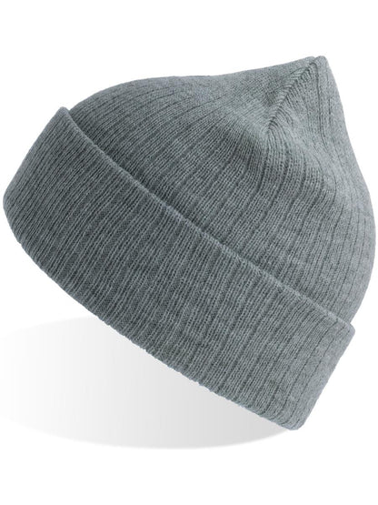 Rio Recycled 3x1 Rib Cuffed Beanie — Light Grey Melange [ABS-COLOUR:ACRIOB:GCME]