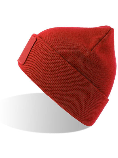 Wind S Patch Recycled Beanie Double Skin Cuffed — Red [ABS-COLOUR:ACWIPA:RO]