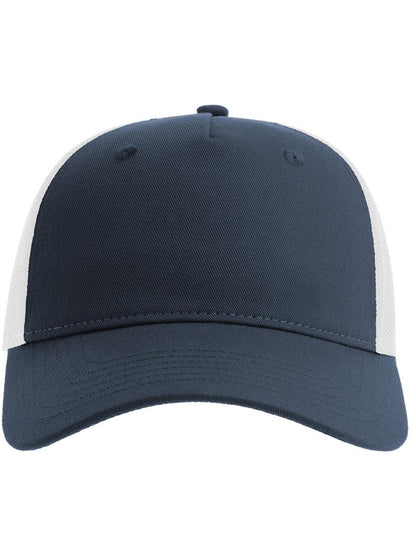 Zion Recycled Trucker 5 Panel Cap | ACZIOC — Navy/White extra [ABS-COLOUR:ACZIOC:NVBI]