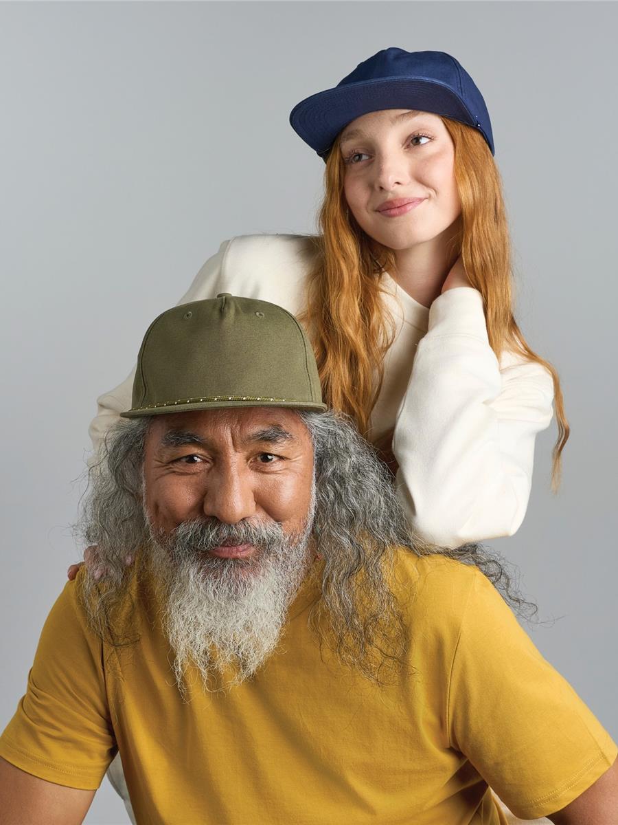 Chao 5 Panel Unstructured Low Profile Flat Visor With Rope Organic Cap