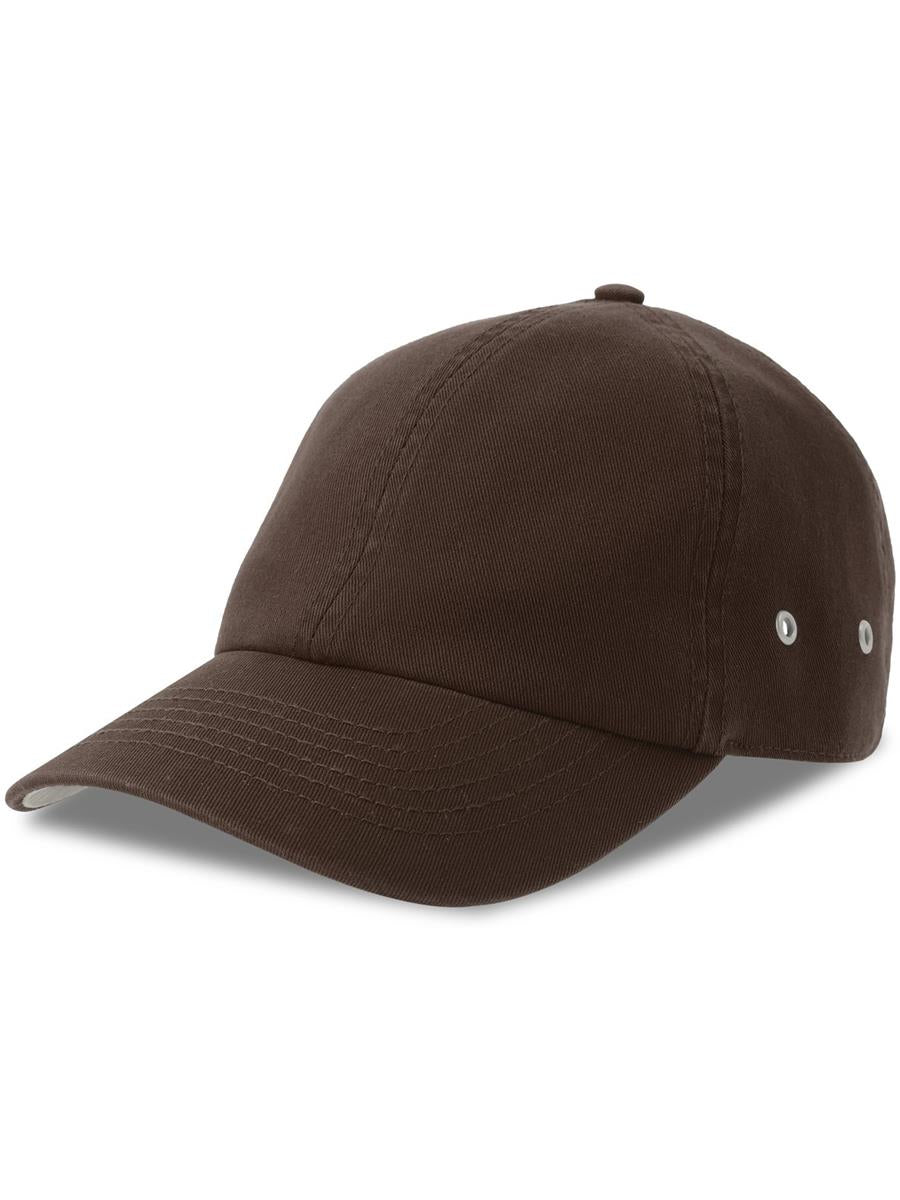 Action S 6 Panel Unstructured Low Profile Curved Visor Chino Organic Cap — Brown [ABS-COLOUR:ACACTN:MR]