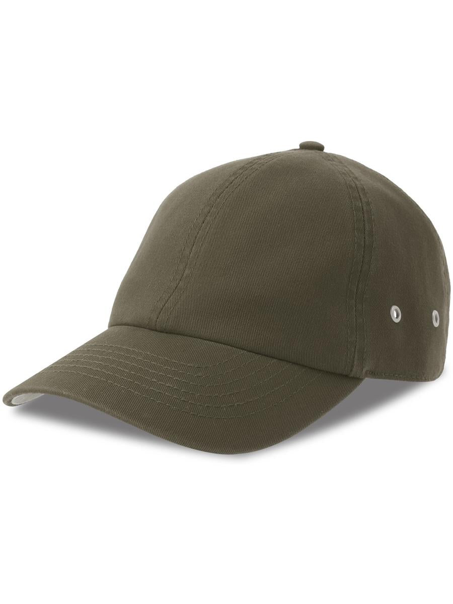 Action S 6 Panel Unstructured Low Profile Curved Visor Chino Organic Cap — Olive [ABS-COLOUR:ACACTN:OL]