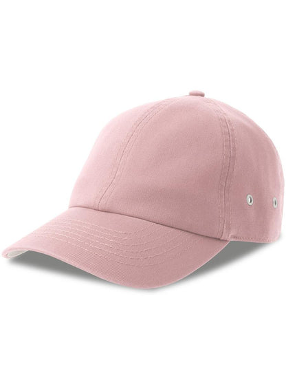Action S 6 Panel Unstructured Low Profile Curved Visor Chino Organic Cap — Pink [ABS-COLOUR:ACACTN:RS]