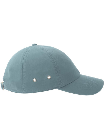 Action S 6 Panel Unstructured Low Profile Curved Visor Chino Organic Cap — Columbia Blue [ABS-COLOUR:ACACTN:CB]