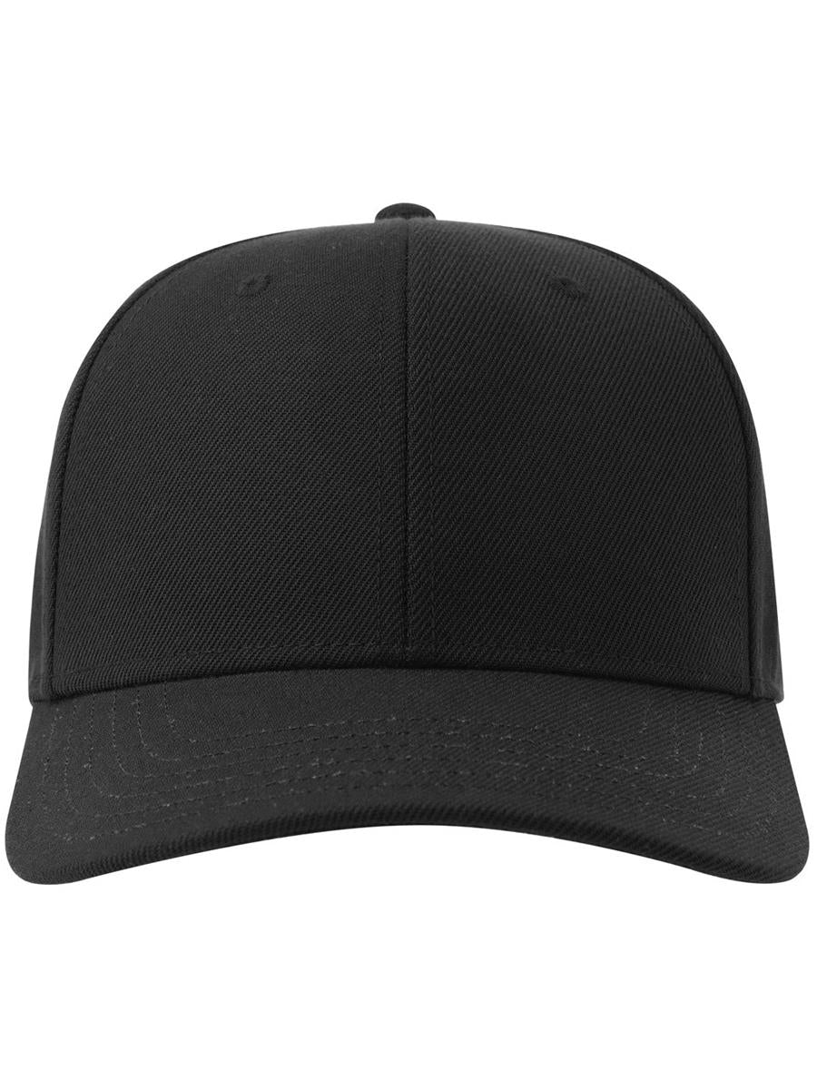 Beat S 6 Panel Structured Mid Profile Mid Visor Recycled Cap | ACBEAS — Black extra [ABS-COLOUR:ACBEAS:NR]