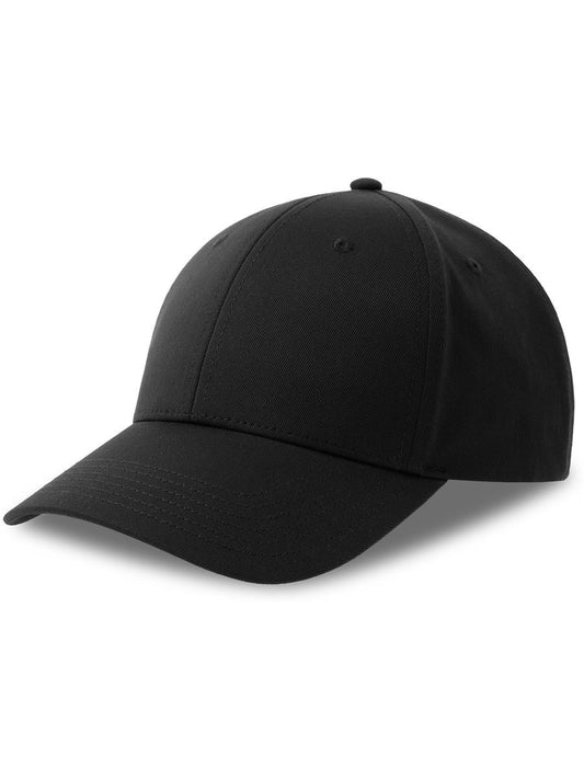 Bolt S 6 Panel Structured Low Profile Curved Visor Stretch Recycled Cap — Black [ABS-COLOUR:ACBOLS:NR]