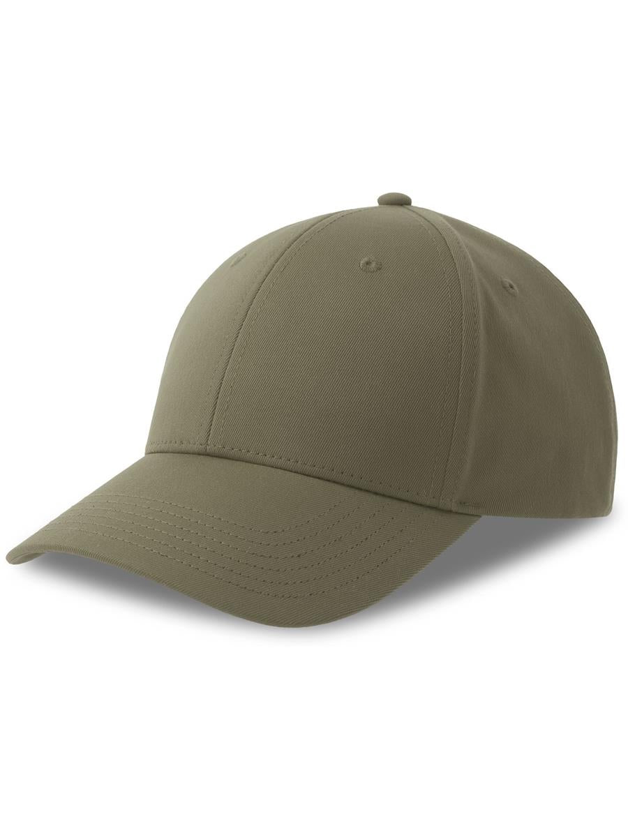 Bolt S 6 Panel Structured Low Profile Curved Visor Stretch Recycled Cap — Olive [ABS-COLOUR:ACBOLS:OL]