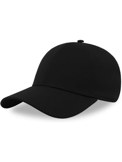 Bond S 6 Panel Structured Low Profile Curved Visor Water Resistant Recycled Cap — Black [ABS-COLOUR:ACBONS:NR]