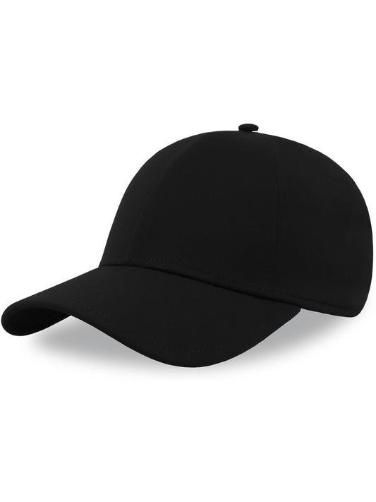 Bond S 6 Panel Structured Low Profile Curved Visor Water Resistant Recycled Cap — Black [ABS-COLOUR:ACBONS:NR]