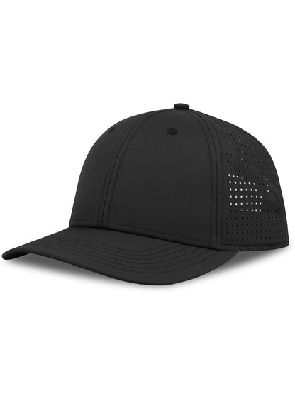 Breezy S 6 Panel Structured Mid Profile Mid Visor Nylon Recycled Trucker Cap — Black [ABS-COLOUR:ACBRZY:NR]