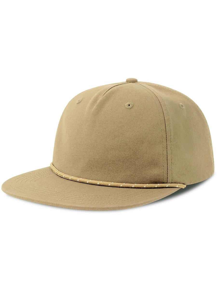 Chao 5 Panel Unstructured Low Profile Flat Visor With Rope Organic Cap