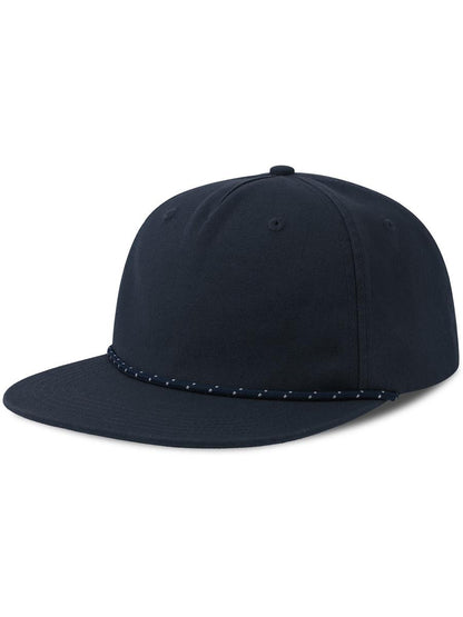 Chao 5 Panel Unstructured Low Profile Flat Visor With Rope Organic Cap — Navy [ABS-COLOUR:ACCHAO:NV]