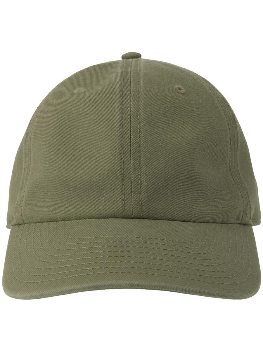 Digg S 6 Panel Unstructured Low Profile Mid Visor Pigment Dyed Recycled Cap — Olive [ABS-COLOUR:ACDGGS:OL]