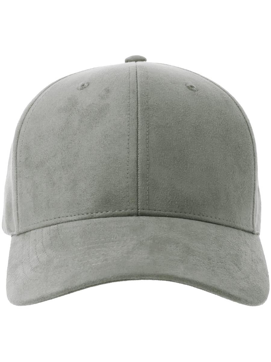 Fam S 6 Panel Structured Low Profile Mid Visor Suede Recycled Cap — Grey [ABS-COLOUR:ACFAMS:GR]