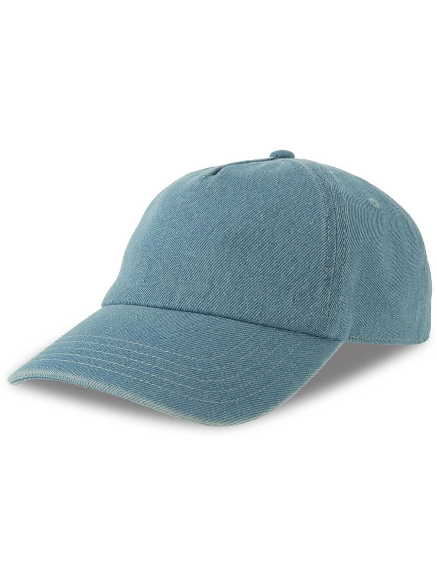 Iraya 5 Panel Unstructured Low Profile Mid Visor Denim Recycled Cap