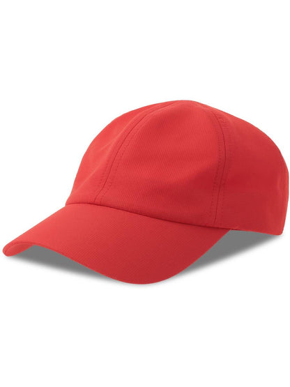 Isar 6 Panel Unstructured Low Profile Mid Visor Jacquard Recycled Cap — Red [ABS-COLOUR:ACISAR:RO]