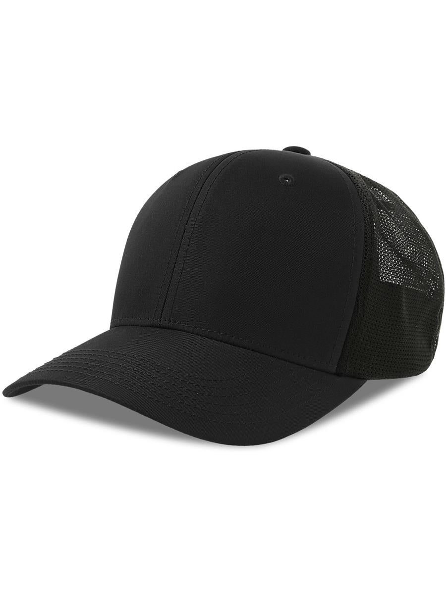 Nila 6 Panel Structured Low Profile Mid Visor Stretch Fully Closed Recycled Trucker Cap