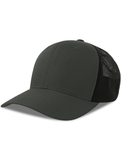 Nila 6 Panel Structured Low Profile Mid Visor Stretch Fully Closed Recycled Trucker Cap
