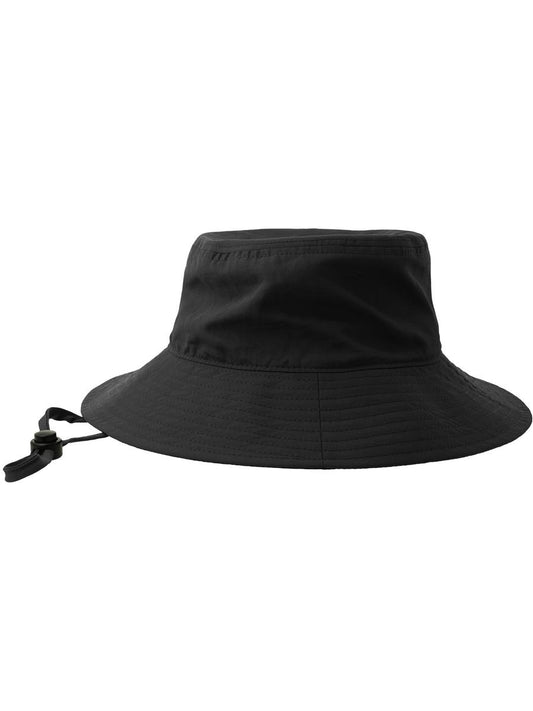 Pico Unstructured Wide Brim Nylon Recycled Bucket Hat — Black [ABS-COLOUR:ACPICO:NR]